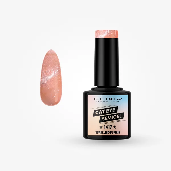Φωτογραφία προϊόντος: Elixir Makeup Elixir Make-Up Semigel Nail Polish (Sparkling pumkin)#1417 8ml