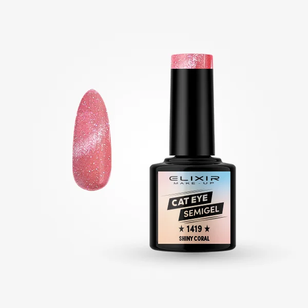 Φωτογραφία προϊόντος: Elixir Makeup Elixir Make-Up Semigel Nail Polish (Shiny coral)#1419 8ml