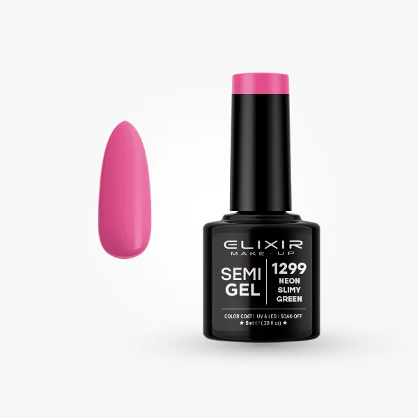 Φωτογραφία προϊόντος: Elixir Makeup Elixir Make-Up Semigel Nail Polish (Neon slimy green) #1299 8ml