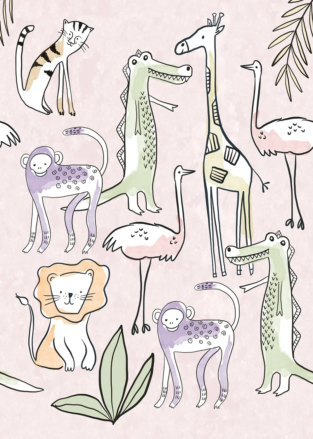 Φωτογραφία προϊόντος: SPITS WALLCOVERIGS Ταπετσαρία BEHANG EXPRESSE OLIVE & NOAH INK7810-BEH - Digital,Non Woven - 280Μx200Π