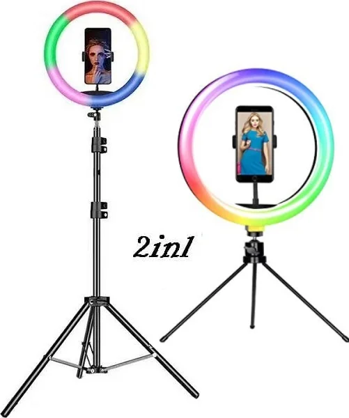 Φωτογραφία προϊόντος: OEM Ring Light RGB LED 26 εκ. με 2 Τρίποδα