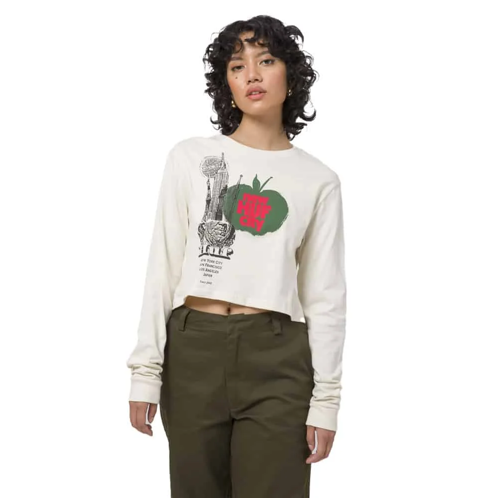 Φωτογραφία προϊόντος: HUF The City LS Crop Tee Off White