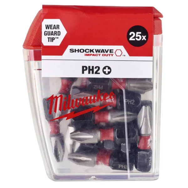 Φωτογραφία προϊόντος: MILWAUKEE 4932430853 Μύτες PH2 x 25mm Σετ 25τμχ