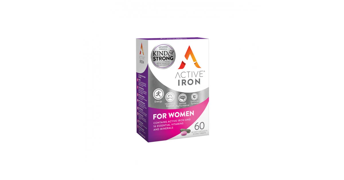 Φωτογραφία προϊόντος: Bionat Active Iron For Women 30 ταμπλέτες 30 κάψουλες