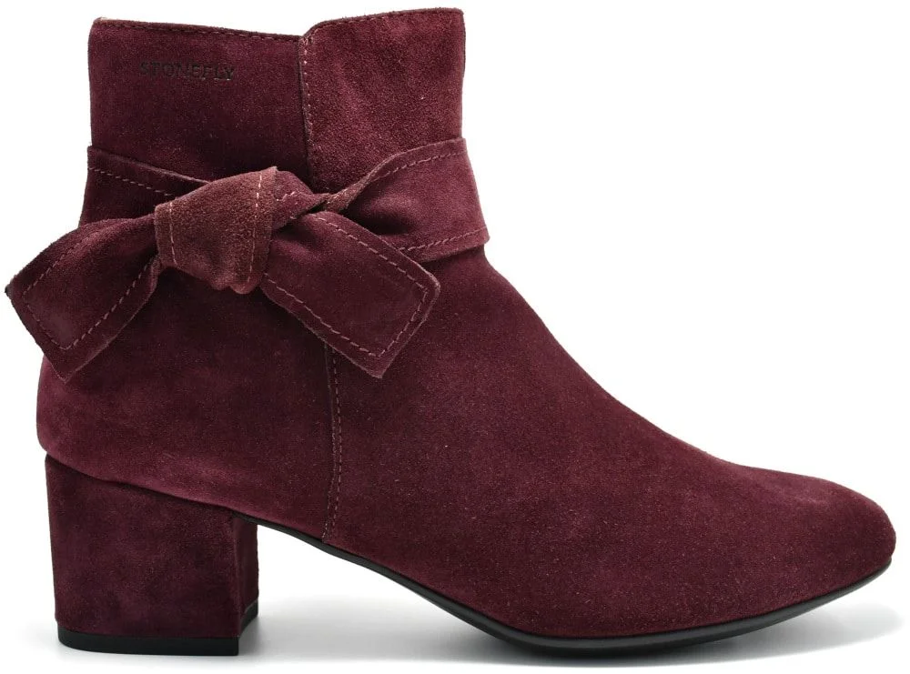 Φωτογραφία προϊόντος: Μποτάκια με χοντρό χαμηλό τακούνι Γυναικεία Stonefly 109047 609 σε μπορντώ δερμα