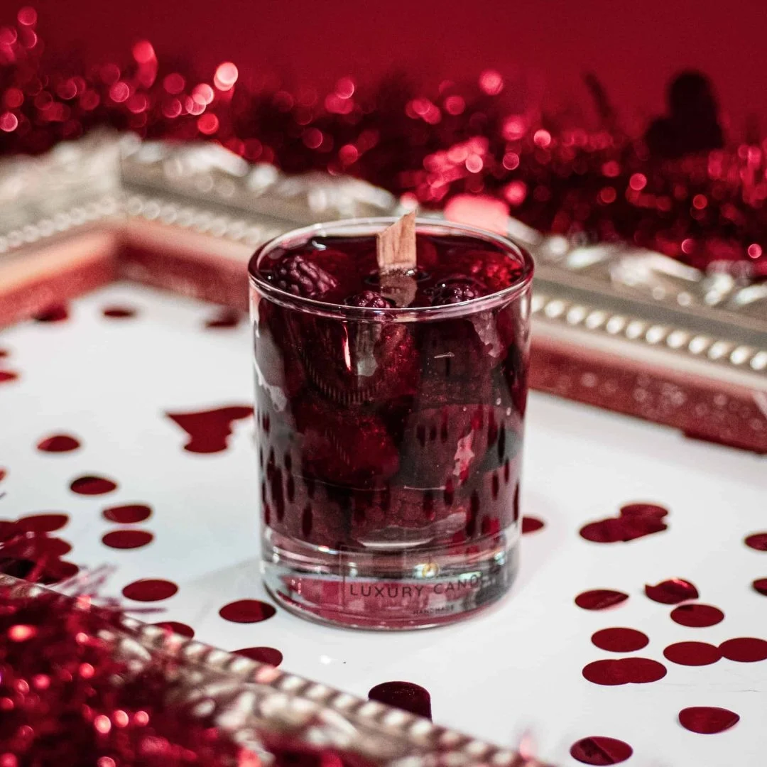 Φωτογραφία προϊόντος: Luxury Candles, Χειροποίητο 080116 Luxury Candles Χειροποίητο διακοσμητικό αρωματικό κερί σόγιας Berry Crème Brûlée