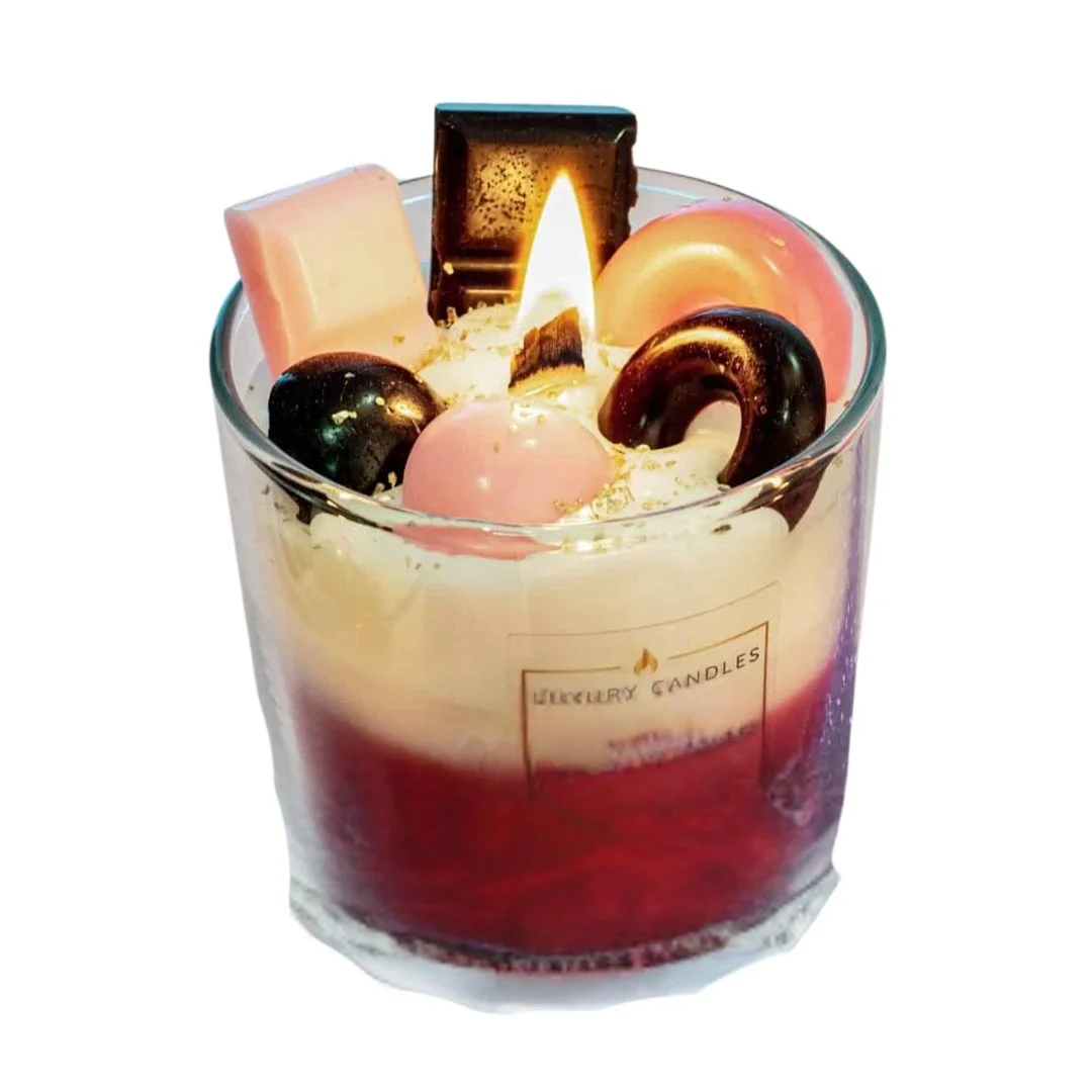 Φωτογραφία προϊόντος: Luxury Candles, Χειροποίητο 007106CP Luxury Candles Χειροποίητο διακοσμητικό αρωματικό κερί σόγιας Chocolate Peppermint