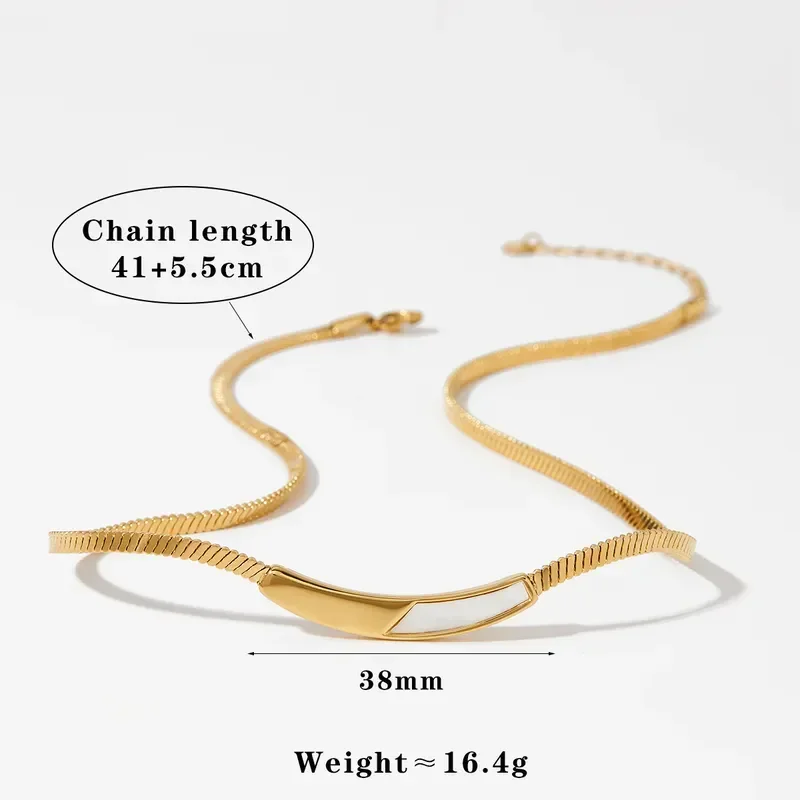 Φωτογραφία προϊόντος: Peach Jewelry Κολιέ Μοντέρνο Στυλ Γεωμετρικό Χρώμα Χρυσό Από Ανοξείδωτο Ατσάλι 304/316 Επιχρυσωμένο 16K