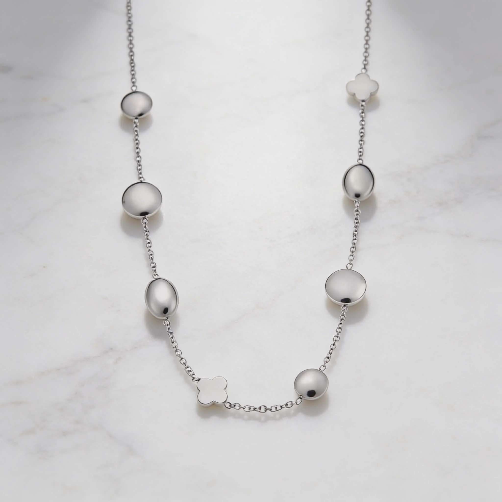 Φωτογραφία προϊόντος: LAVORE Necklace with Silver Elements & Clover Details