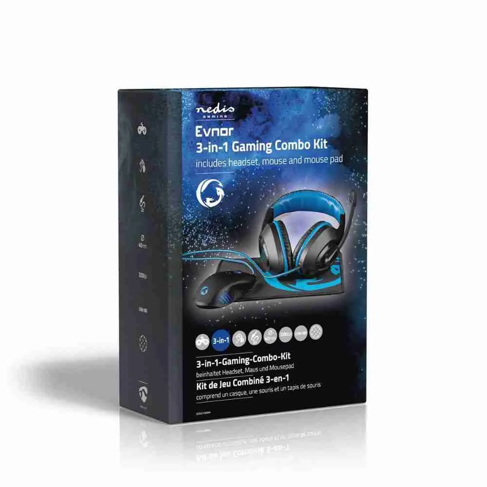Φωτογραφία προϊόντος: Nedis Gaming Combo Kit 3-in-1 Over Ear Gaming Headset με σύνδεση 3.5mm
