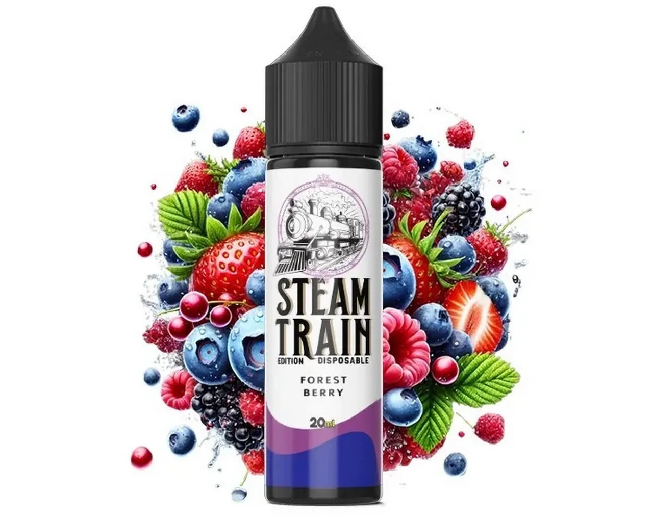 Φωτογραφία προϊόντος: Steam Train Disposable Edition Flavorshot Forest Berry 20ml/60ml
