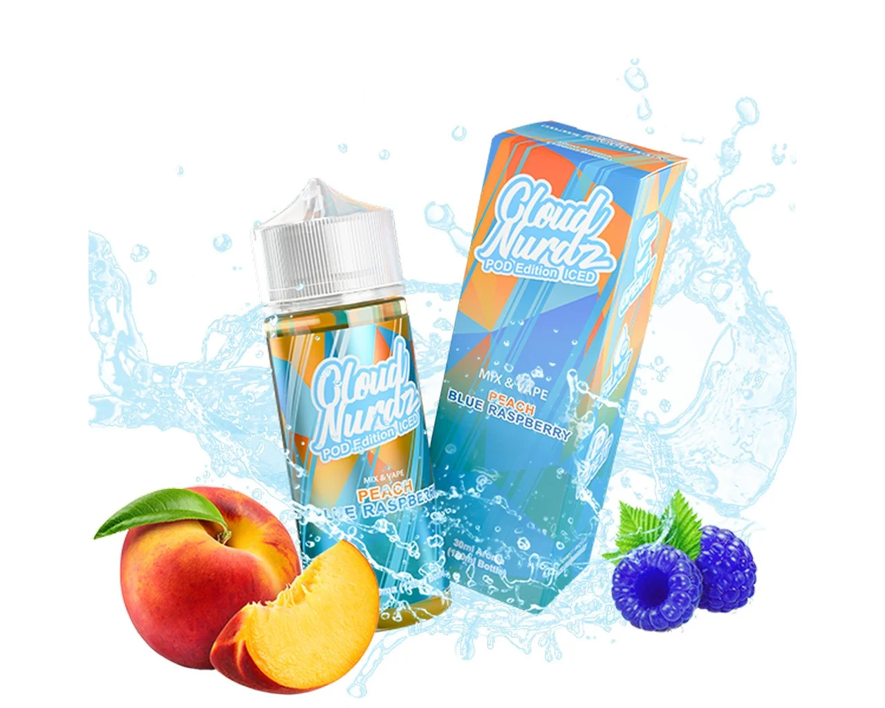 Φωτογραφία προϊόντος: Cloud Nurdz Peach Blue Raspberry Iced Flavor Shot 10ml/30ml