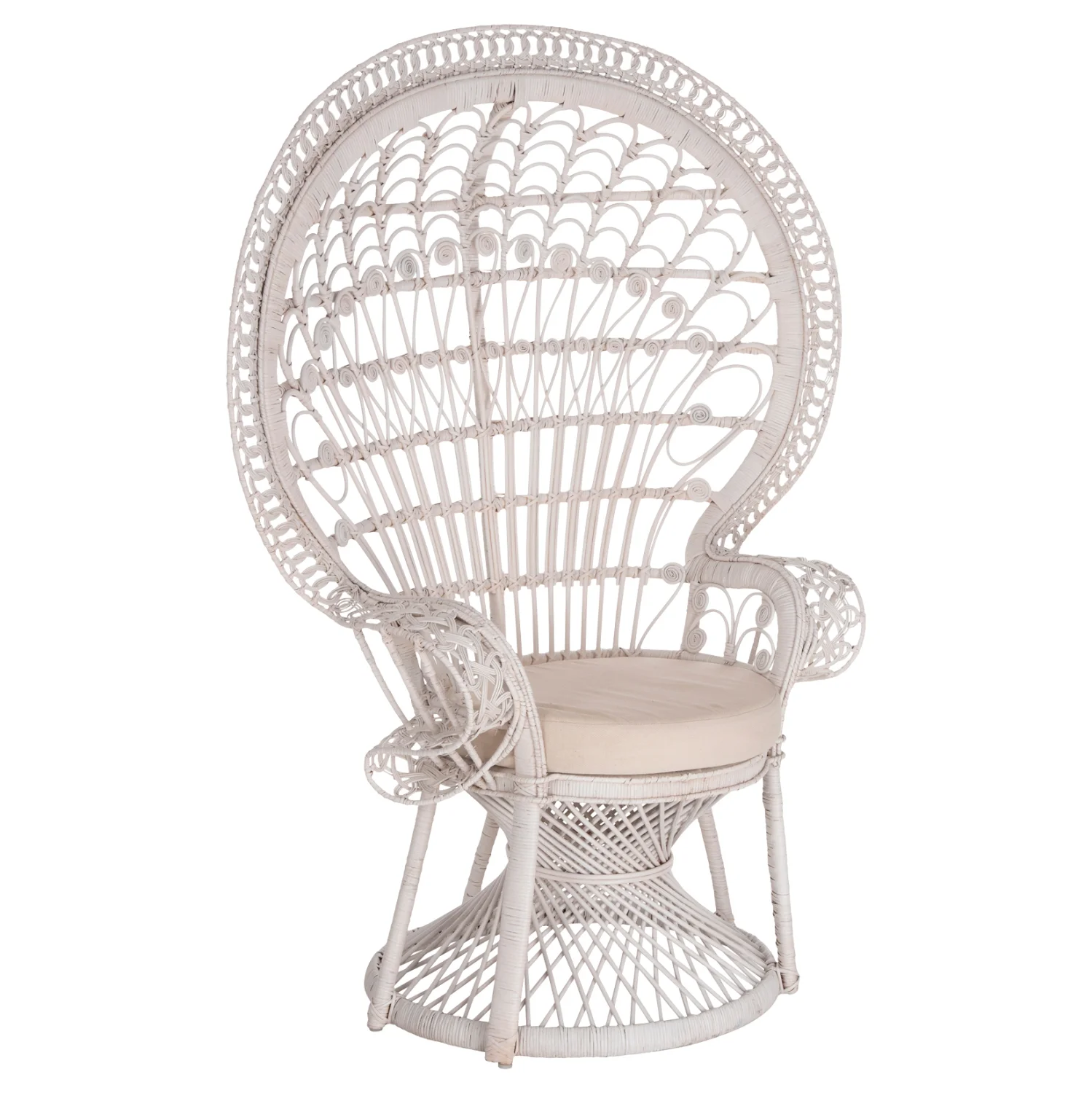 Φωτογραφία προϊόντος: b2b markt ΠΟΛΥΘΡΟΝΑ ROYAL PEACOCK HM9342.02 RATTAN ΣΕ ΛΕΥΚΟ-ΜΑΞΙΛΑΡΙ ΛΕΥΚΟ 114x72x150Yεκ.