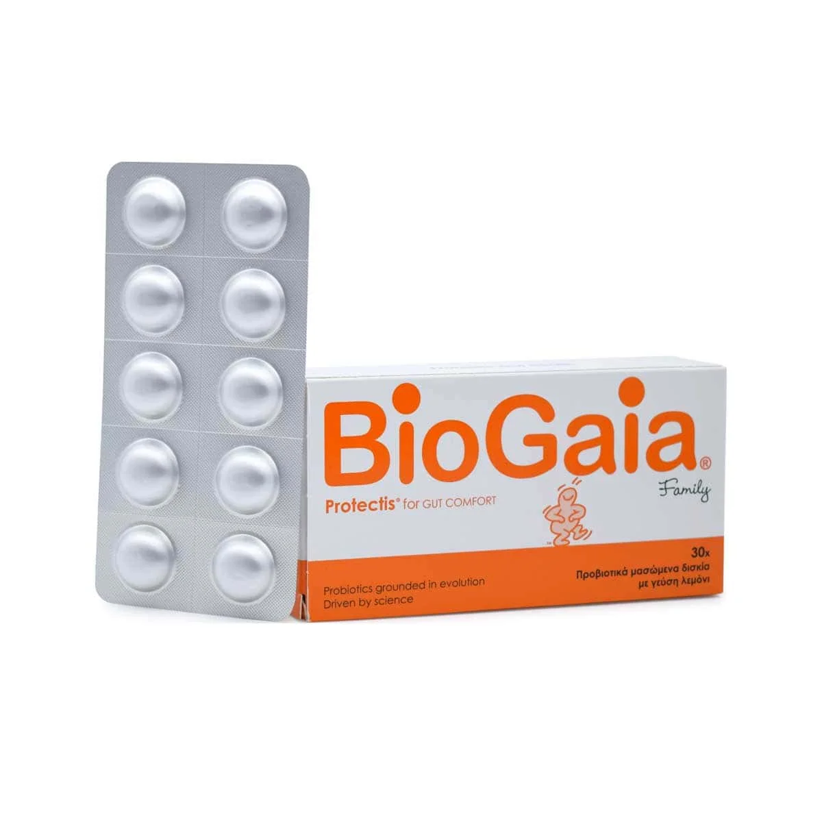 Φωτογραφία προϊόντος: Medipharmacy BioGaia ProTectis Family Tabs Προβιοτικά για Ενήλικες και Παιδιά Λεμόνι 30 μασώμενες ταμπλέτες