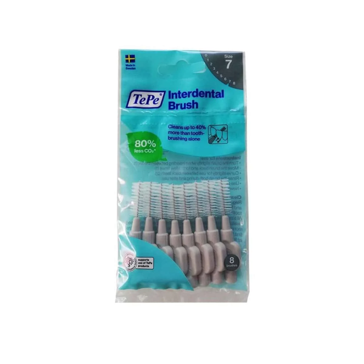 Φωτογραφία προϊόντος: Medipharmacy TePe Interdental Brushes Μεσοδόντια Βουρτσάκια 1.3 mm 8 τμχ Γκρι