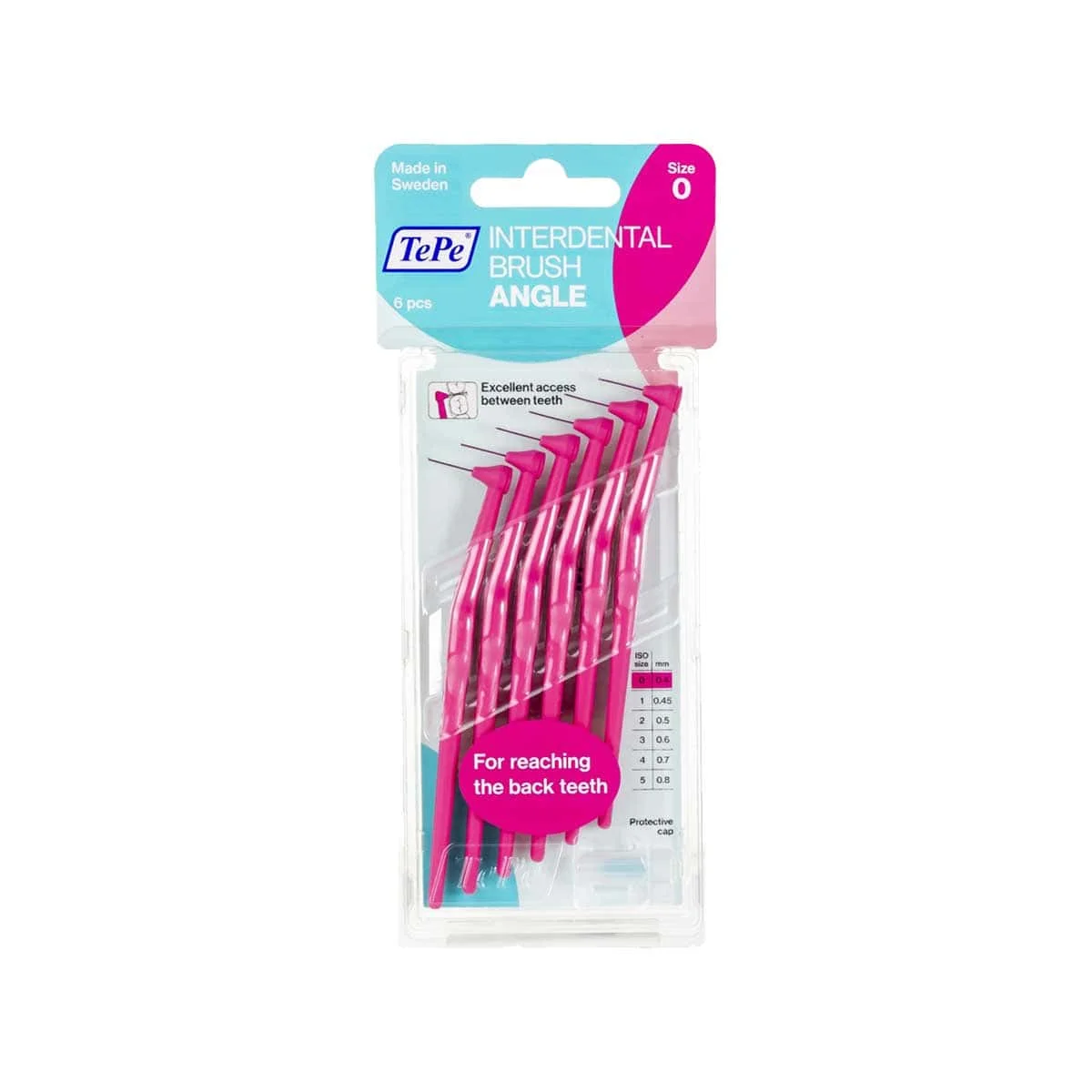 Φωτογραφία προϊόντος: Medipharmacy TePe Interdental Brush Angle Size 0 Ροζ 0.4 mm 6 τμχ