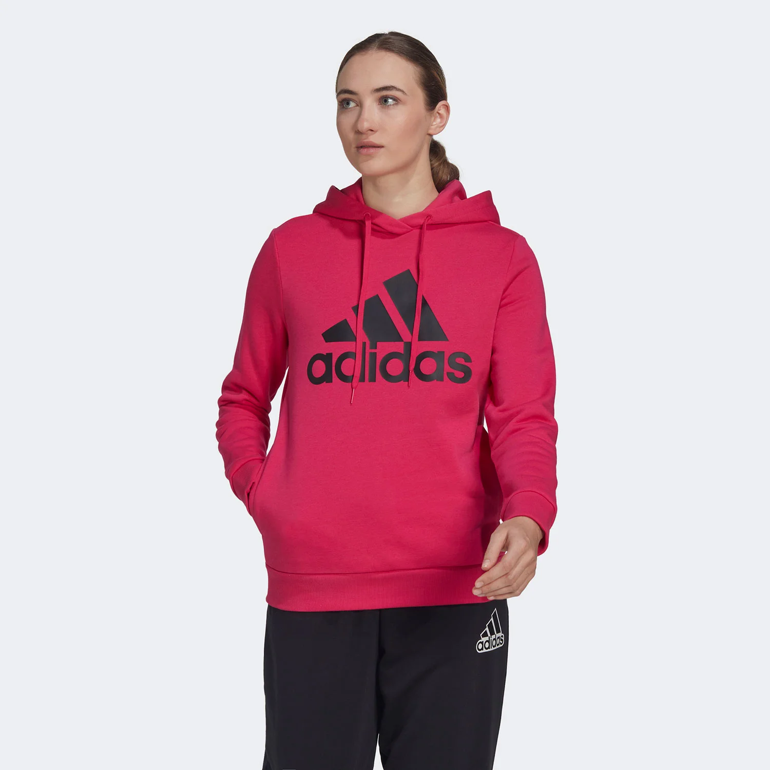 Φωτογραφία προϊόντος: ADIDAS PERFORMANCE ADIDAS LOUNGEWEAR ESSENTIALS LOGO FLEECE HOODIE ΜΩΒ