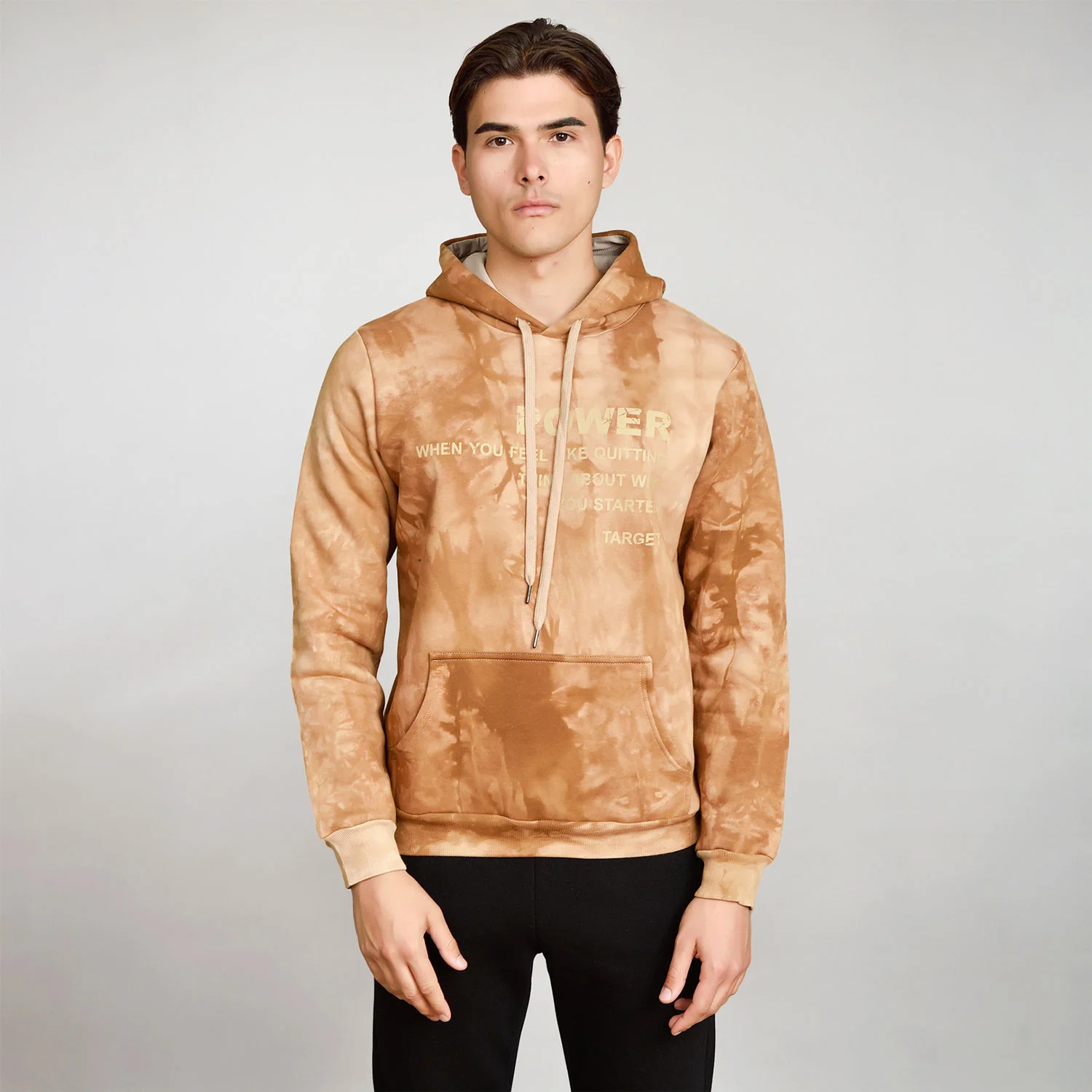 Φωτογραφία προϊόντος: TARGET POWER TIE DYE FLEECE HOODIE ΚΑΦΕ