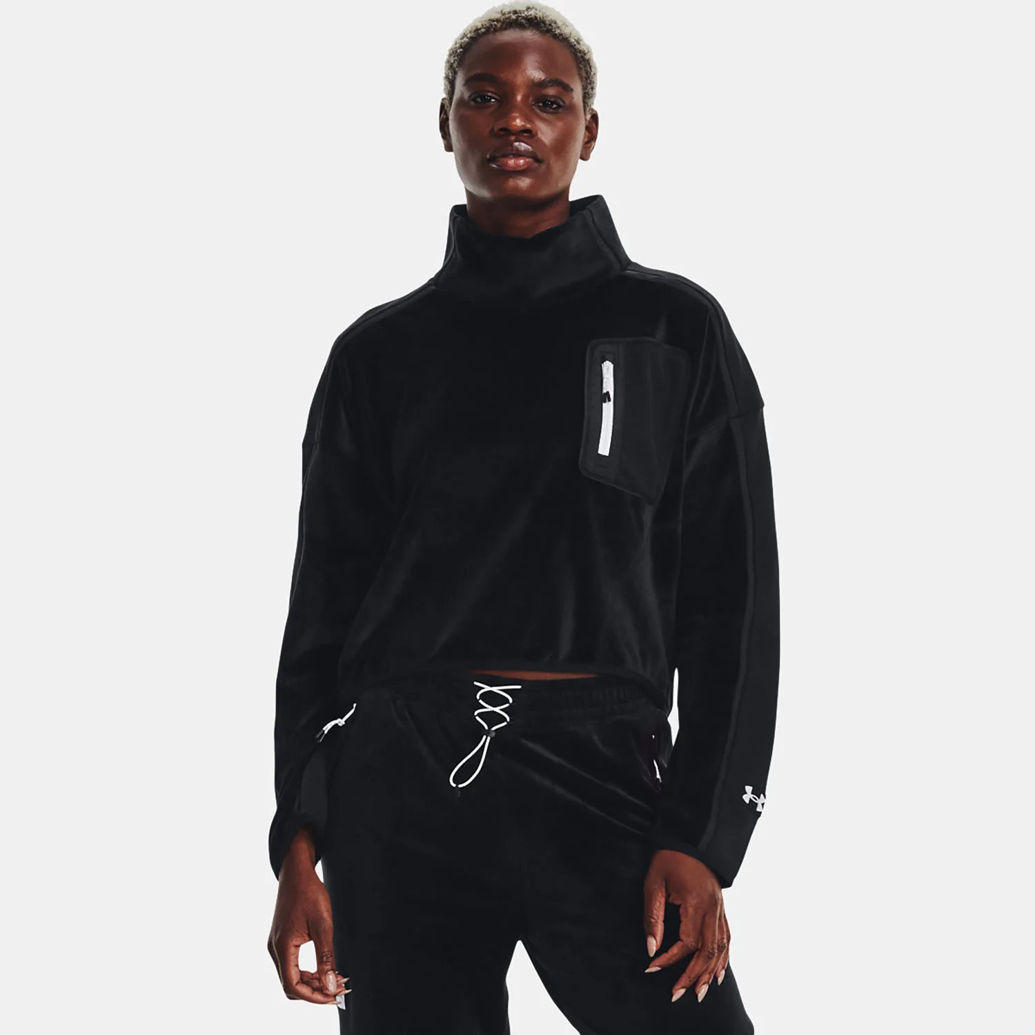 Φωτογραφία προϊόντος: UNDER ARMOUR UA JOURNEY FLEECE MOCK LAYER ΜΑΥΡΟ