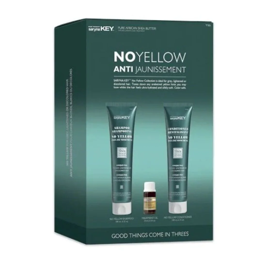 Φωτογραφία προϊόντος: SARYNA KEY Sarynakey No Yellow Trio (Shampoo 180ml, Conditioner 180ml, Treatment Oil 10ml)
