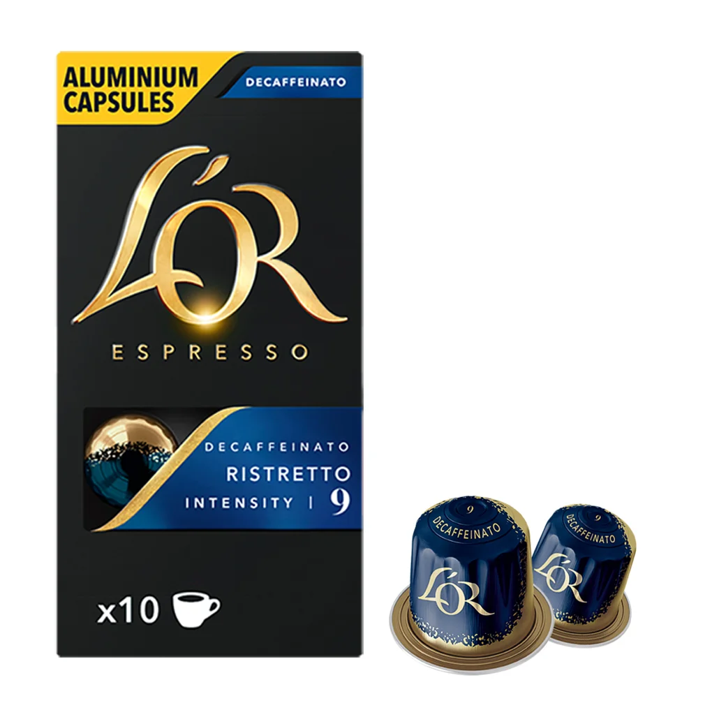 Φωτογραφία προϊόντος: Κάψουλες Espresso LOR Ristretto Decaffeine συμβατές με Μηχανή Nespresso 10τεμ.