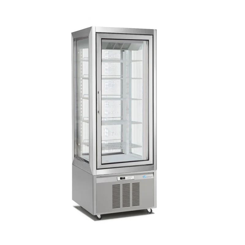 Φωτογραφία προϊόντος: Metalfrio Longoni 3700VNP Classica Βιτρίνα Συντήρησης-Κατάψυξης Πανοραμική με ανοιγόμενη πόρτα 420lt με 5 ρυθμιζόμενα ράφια 70x65x190 cm 65.50.001.0001