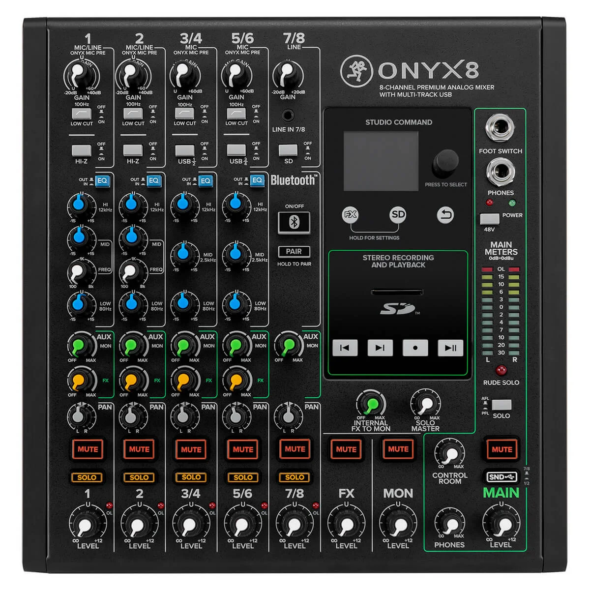 Φωτογραφία προϊόντος: Mackie Onyx8 Αναλογική Κονσόλα Μίξης Με Εφέ