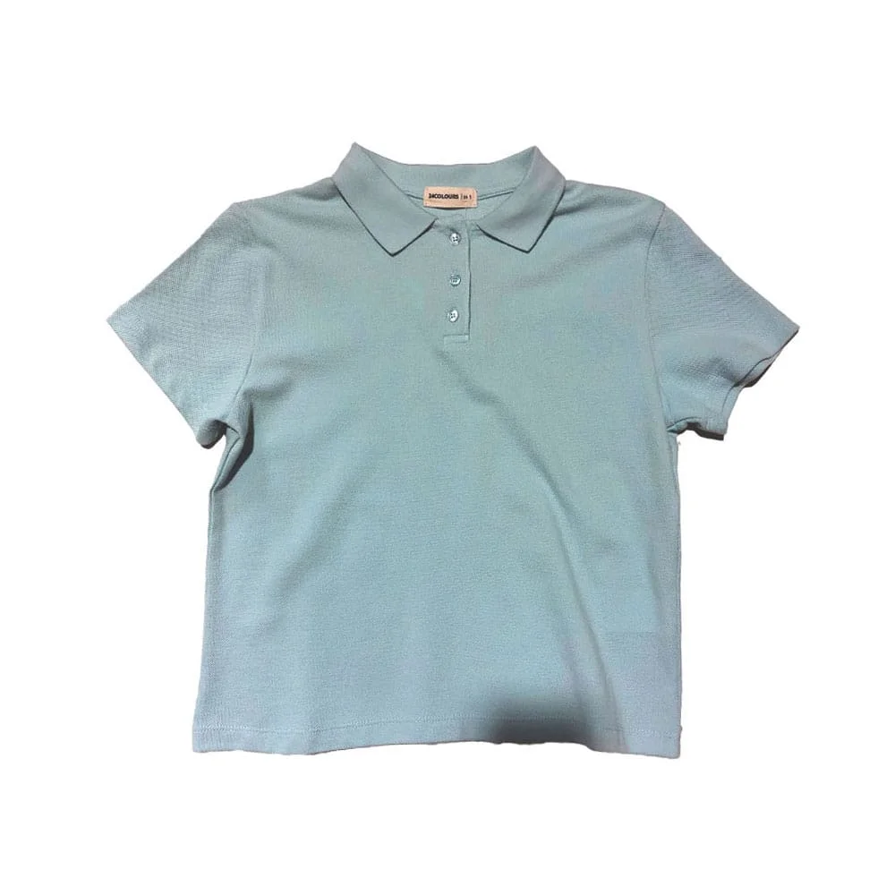 Φωτογραφία προϊόντος: Cropped Polo Top 24 Colours Light Blue
