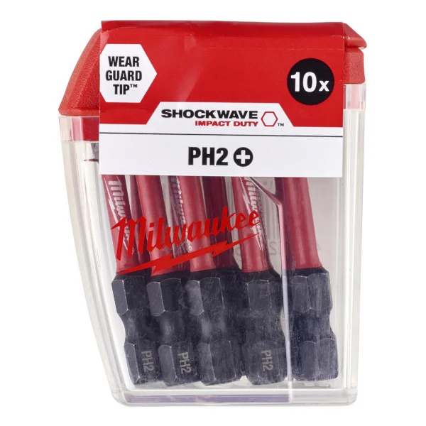 Φωτογραφία προϊόντος: MILWAUKEE 4932430855 Μύτες PH2 x 50mm Σετ 10τμχ