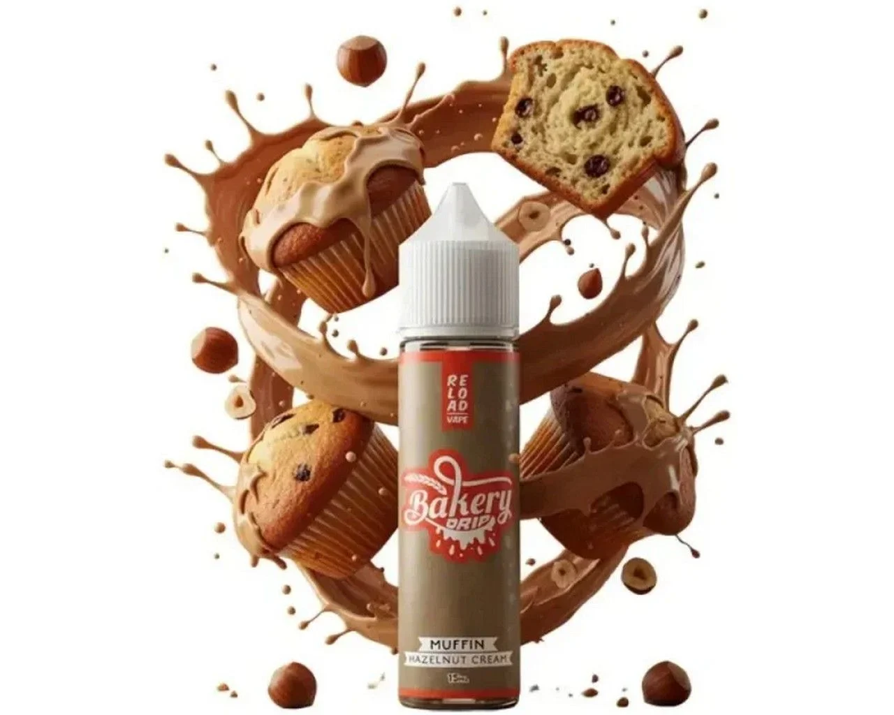 Φωτογραφία προϊόντος: Reload Vape Bakery Drip Hazelnut Muffin Flavor Shot 15ml/60ml