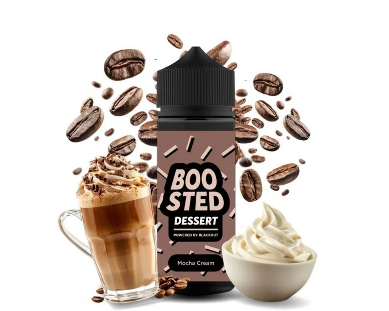 Φωτογραφία προϊόντος: Blackout FlavorShot Boosted Dessert Mocha Cream 10ml/120ml