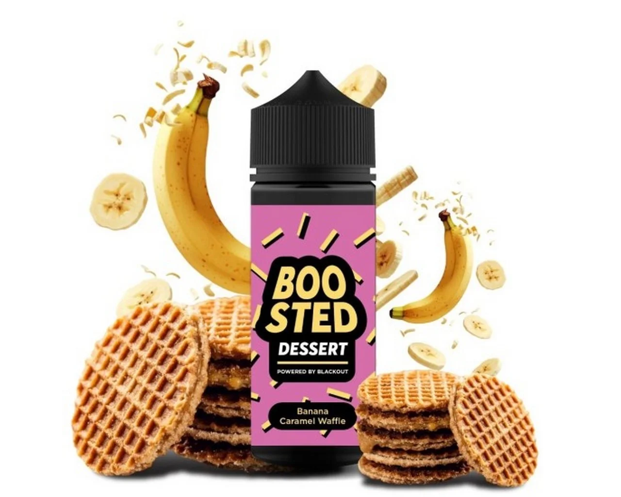 Φωτογραφία προϊόντος: Blackout FlavorShot Boosted Dessert Banana Caramel Waffle 10ml/120ml