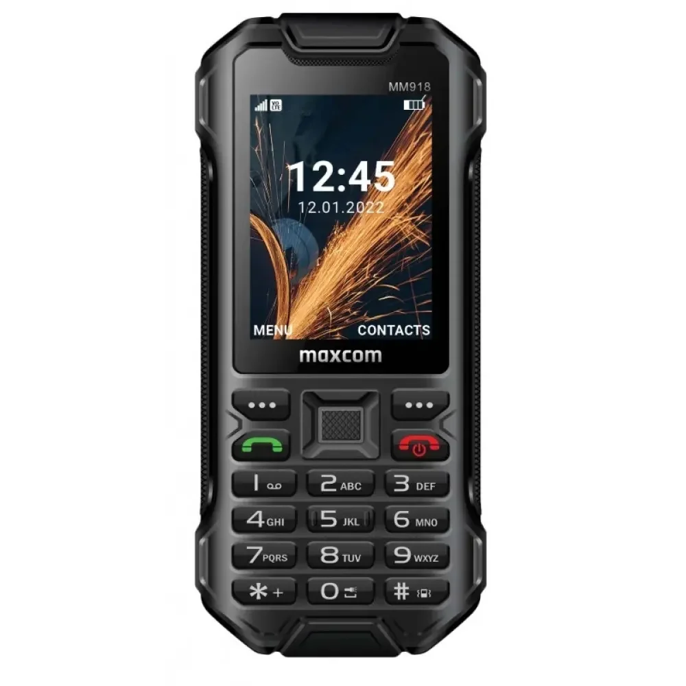 Φωτογραφία προϊόντος: Maxcom Strong MM918 L (Dual Sim) 2.4" Water-dust proof IP68 4G VoLTE με Φακό, Ραδιόφωνο και Κάμερα Μαύρο