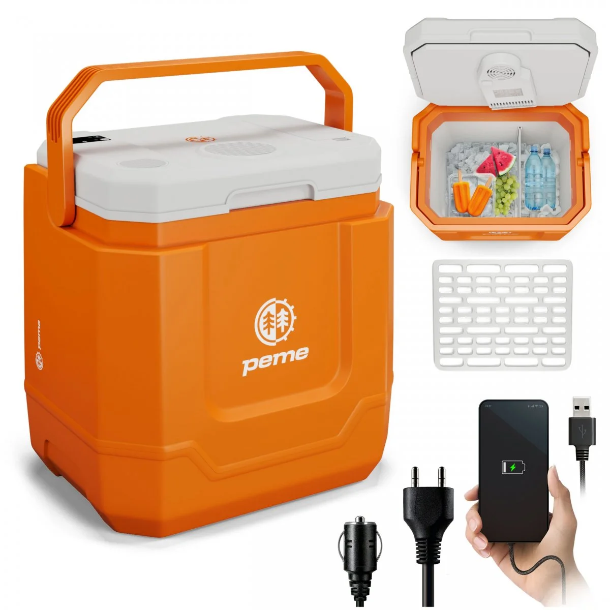 Φωτογραφία προϊόντος: PEME Ice On IOG-30 Adventure Orange Φορητό Ηλεκτρικό Ψυγείο 27,6L 12V/230V