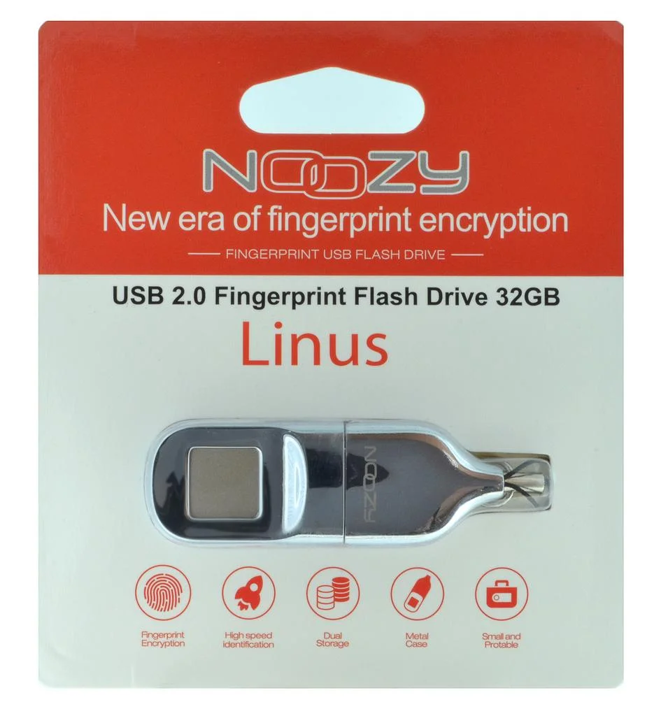 Φωτογραφία προϊόντος: USB 2.0 Noozy Linus Fingerprint Flash Drive 32GB