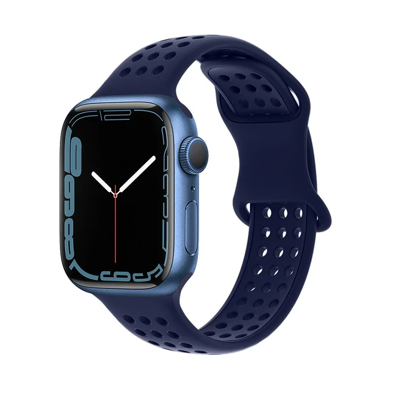 Φωτογραφία προϊόντος: Watchband Hoco WA08 Flexible Honeycomb 38/40/41mm για Apple Watch 1/2/3/4/5/6/7/8/SE Evening Blue Silicon Band