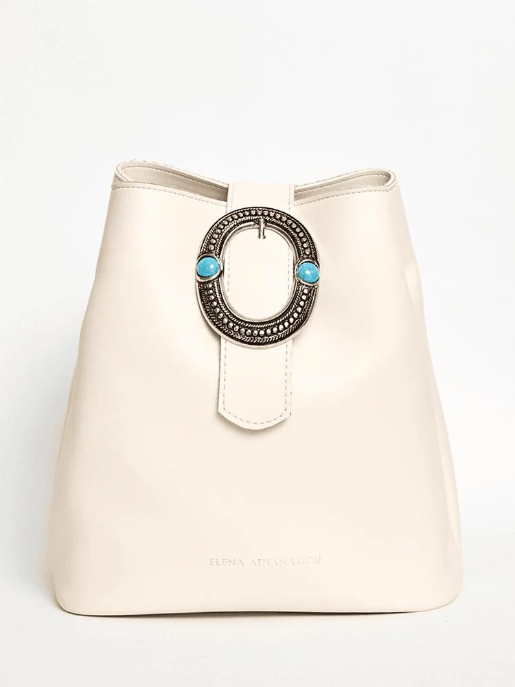 Φωτογραφία προϊόντος: In the island mini backpack cream ELENA ATHANASIOU
