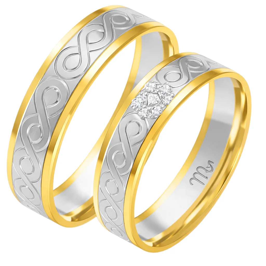 Φωτογραφία προϊόντος: fenixjewelry Βέρες Διχρωμες Χρυσες Απειρων 14κ OE-5