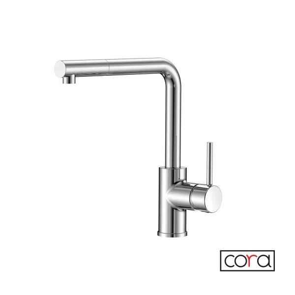 Φωτογραφία προϊόντος: Cora 63359-100 Μπαταρία Κουζίνας Χρωμέ με περιστρεφόμενο και αποσπώμενο ντους.