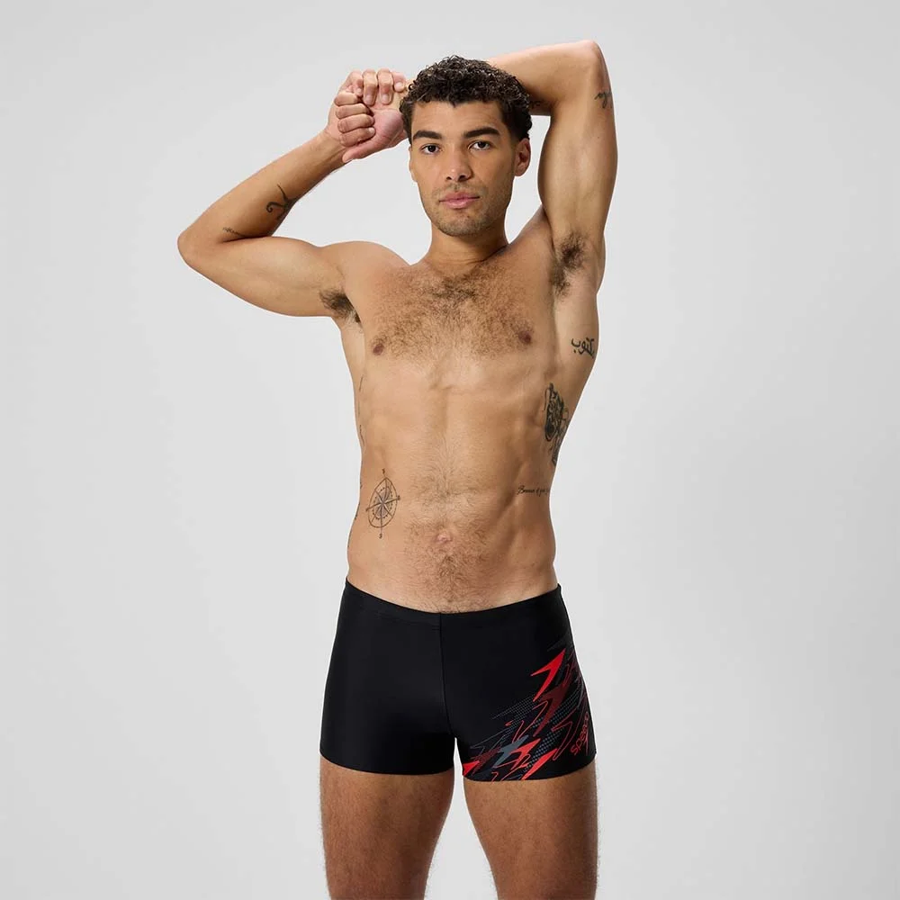 Φωτογραφία προϊόντος: Speedo Men's Medley Logo Aquashort Μαύρο - Κόκκινο 811354003 (Speedo)