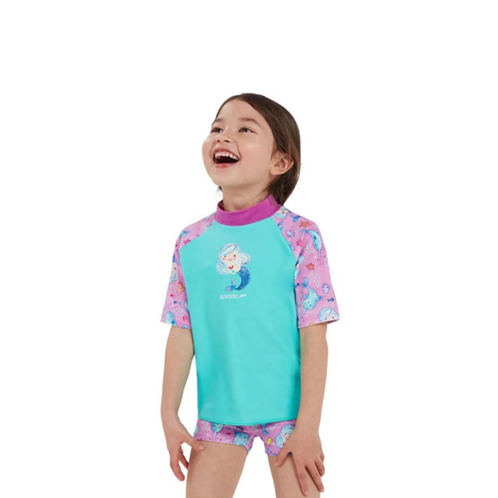 Φωτογραφία προϊόντος: Speedo Girl's Short Sleeve Printed Rush Sun Protection Top Set Ροζ 811882G745 (Speedo)