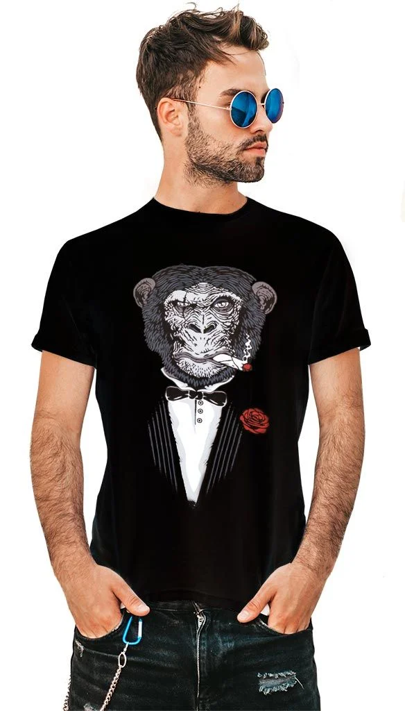 Φωτογραφία προϊόντος: Prime T-Shirt Μαύρο με σχέδιο Gorilla Mafia 3525-1