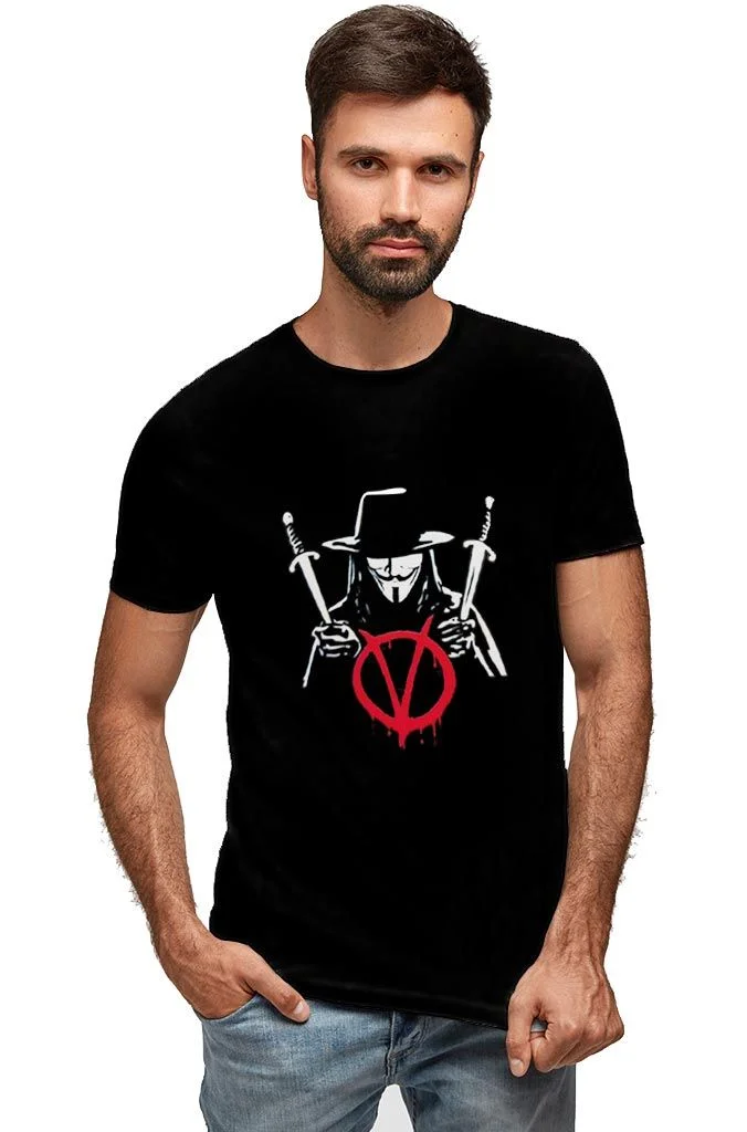 Φωτογραφία προϊόντος: Prime T-Shirt Μαύρο με σχέδιο Anonymous 7154