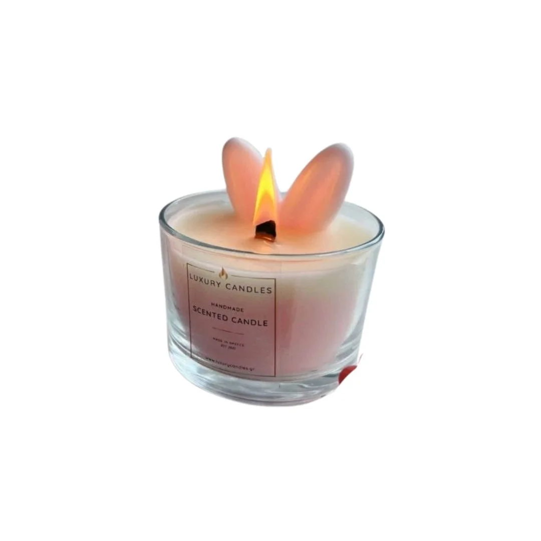 Φωτογραφία προϊόντος: Luxury Candles, Χειροποίητο 060152WH Luxury Candles Χειροποίητο διακοσμητικό αρωματικό λευκό κερί σόγιας Bunnies