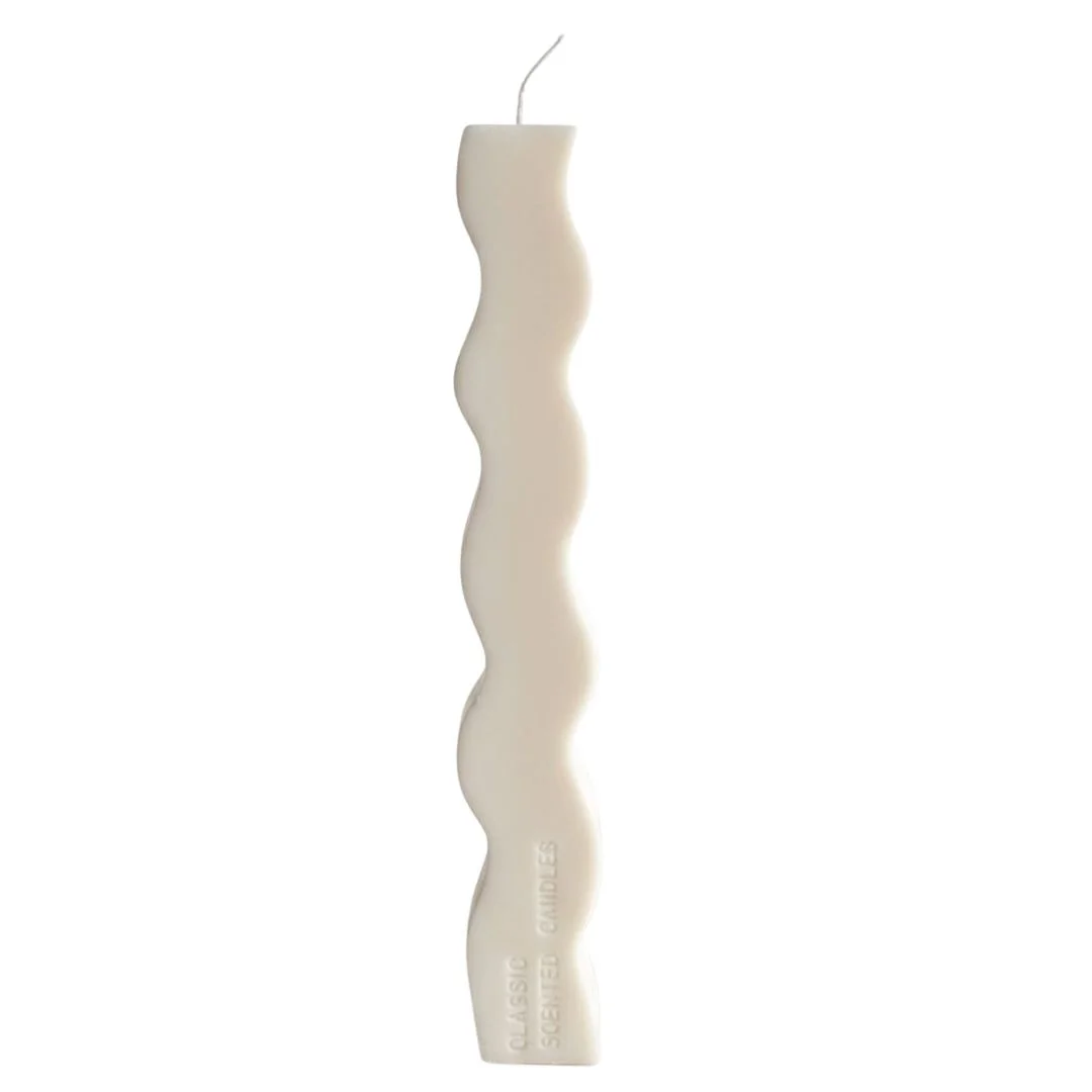 Φωτογραφία προϊόντος: Luxury Candles, Χειροποίητο 060205WWH Luxury Candles Χειροποίητη αρωματική λαμπάδα Wave λευκή 24εκ