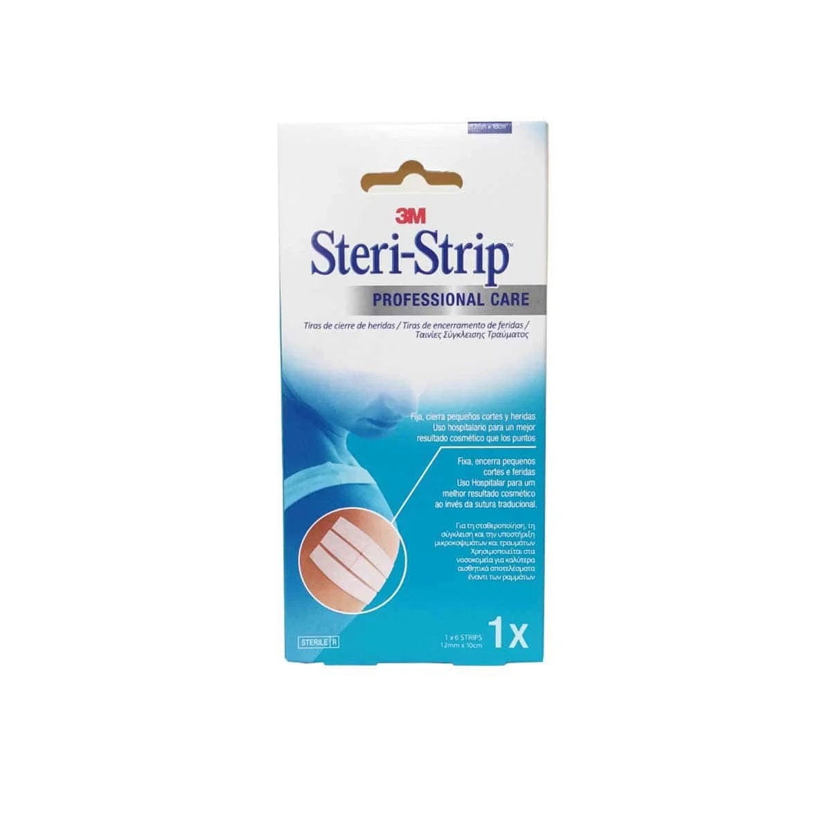 Φωτογραφία προϊόντος: Medipharmacy 3M Steri-Strip Αυτοκόλλητες Ταινίες Συγκράτησης Δέρματος 12 mm x 10 cm 1 τμχ