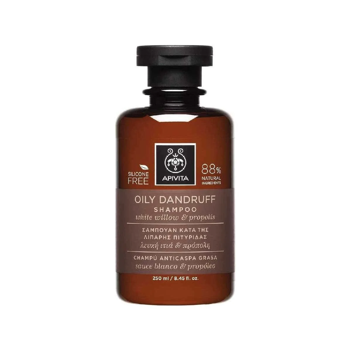 Φωτογραφία προϊόντος: Medipharmacy Apivita Oily Dandruff Hair Shampoo with White Willow & Propolis 250 ml