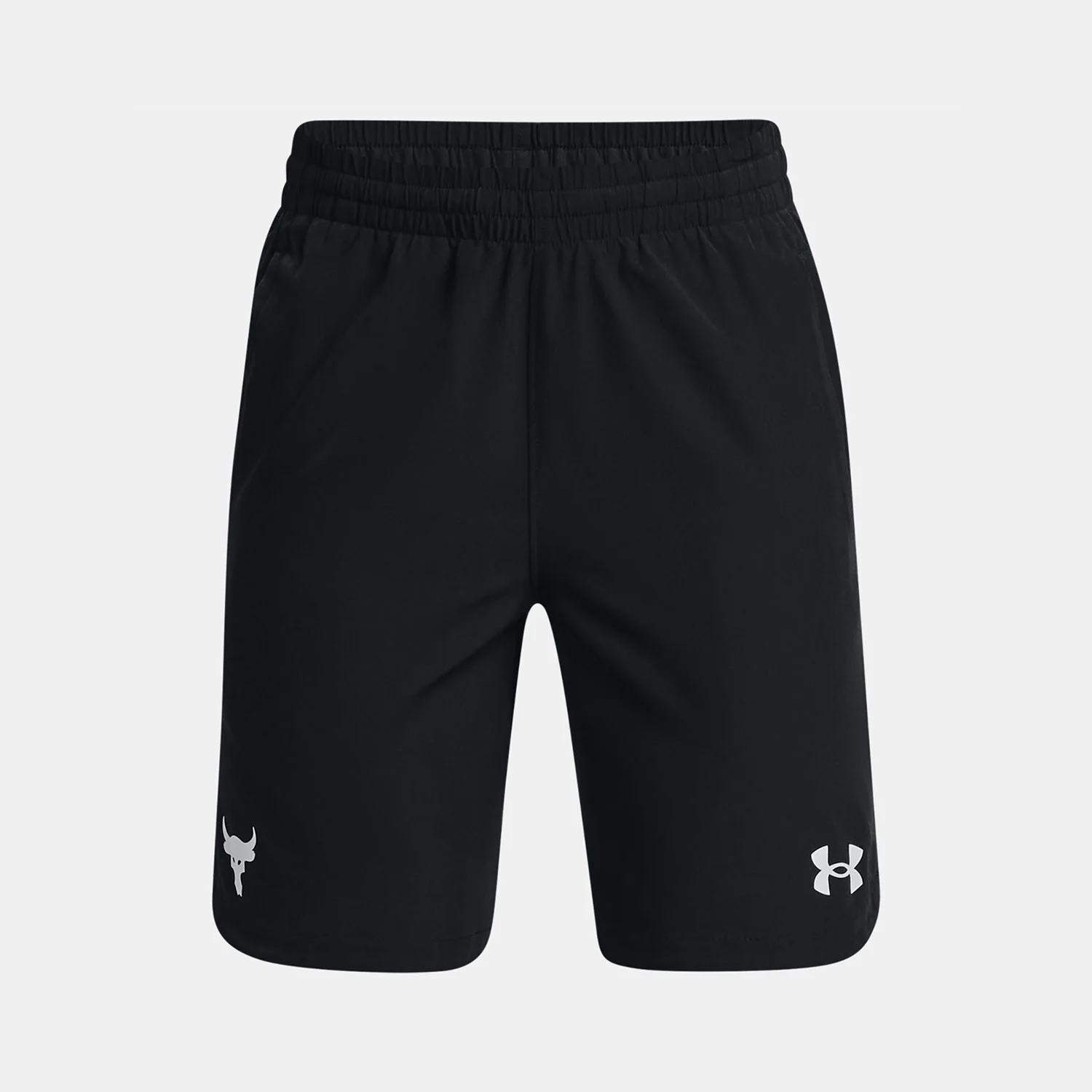 Φωτογραφία προϊόντος: UNDER ARMOUR UA BOYS' PROJECT ROCK WOVEN SHORTS ΜΑΥΡΟ