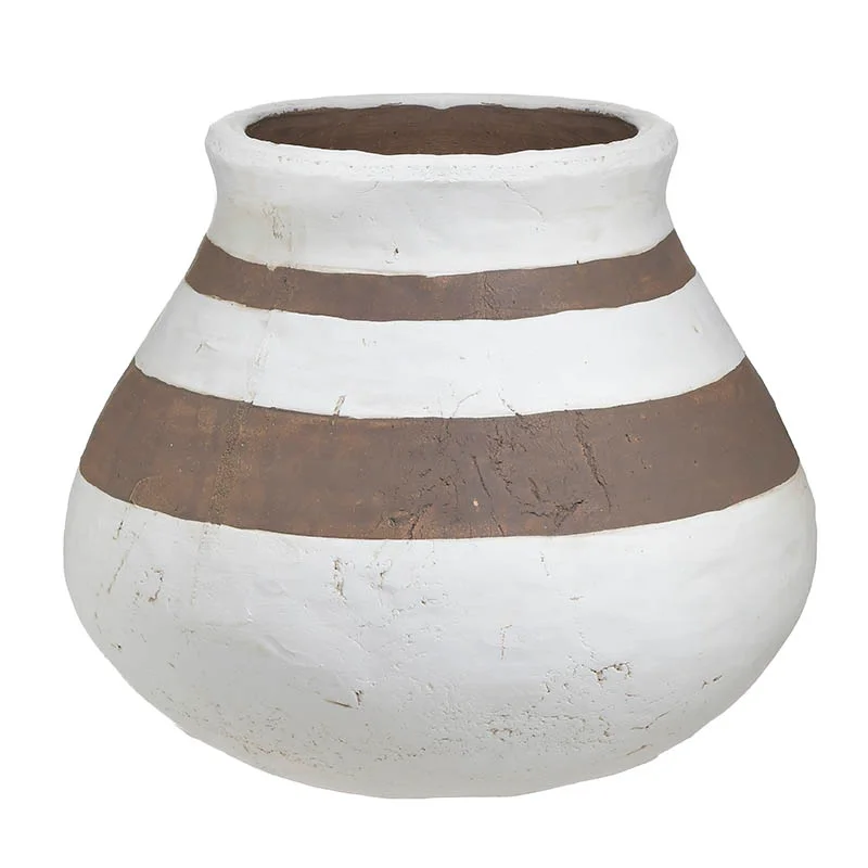 Φωτογραφία προϊόντος: INART ΚΑΣΠΩ TERRACOTTA ΛΕΥΚΟ/ΚΑΦΕ Φ29Χ25cm 3-70-499-0118