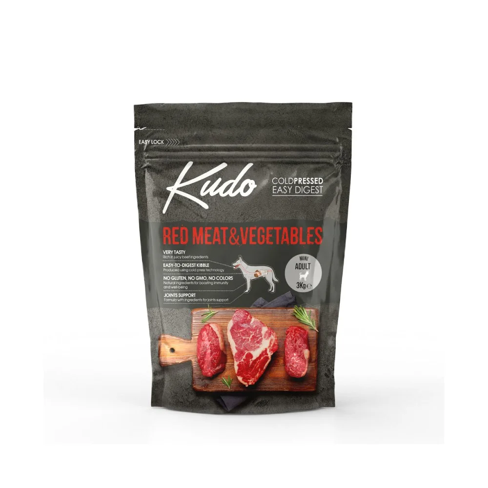 Φωτογραφία προϊόντος: Kudo Mini Adult Red Meat + Vegetables 3kg
